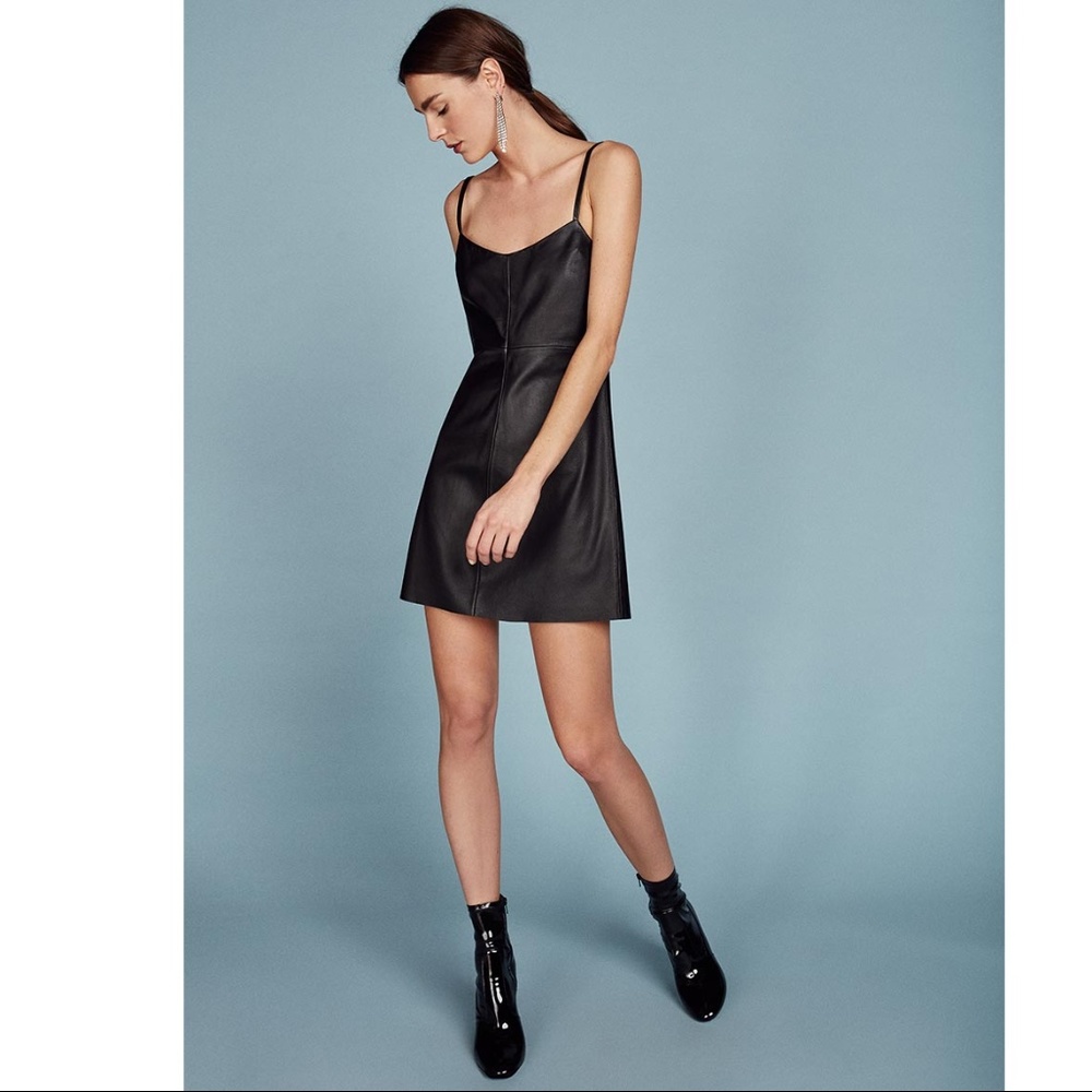 Reformation Jinx Leather Dress